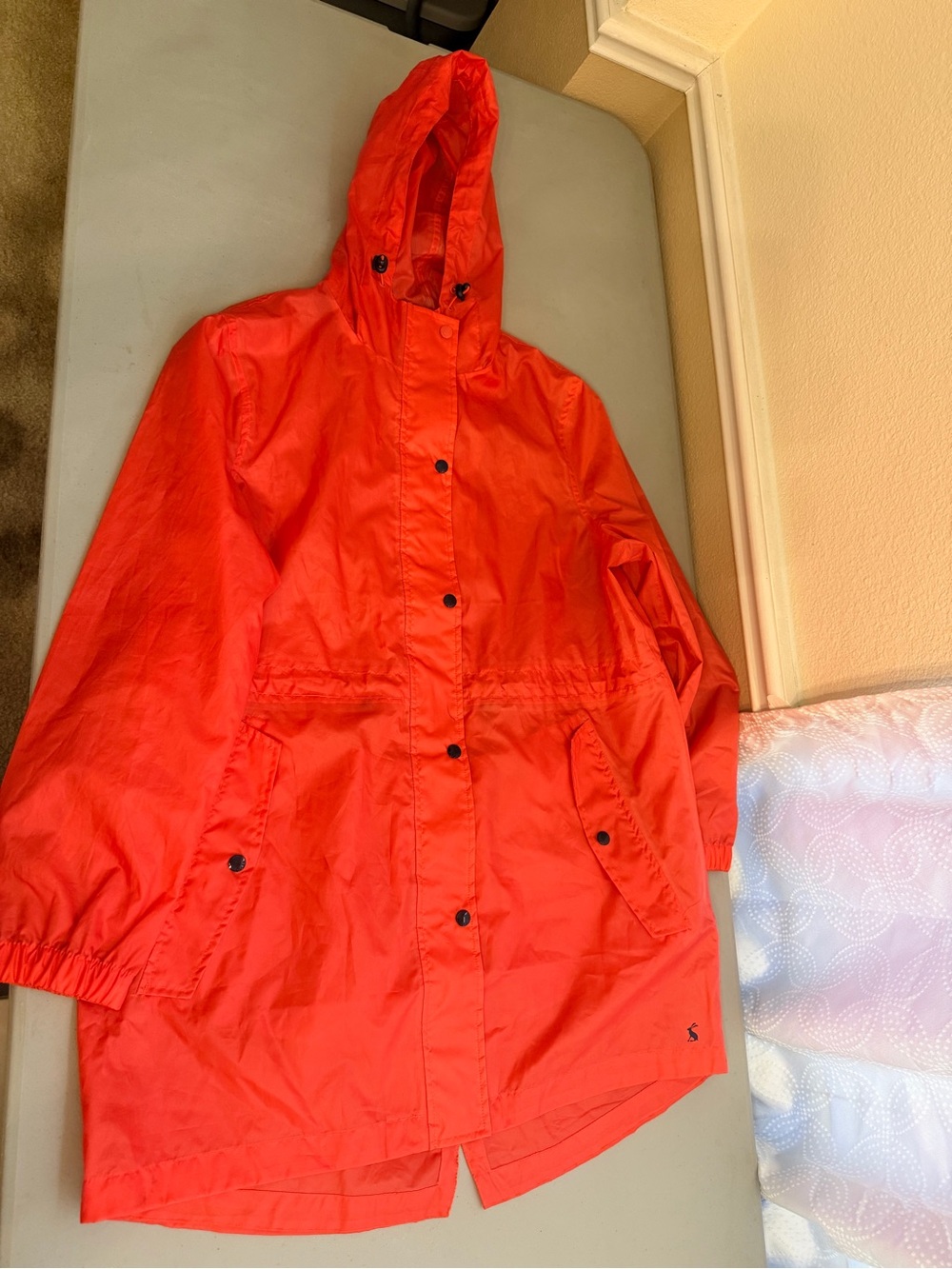 Joules Golightly Coral Waterproof Packaway Raincoat